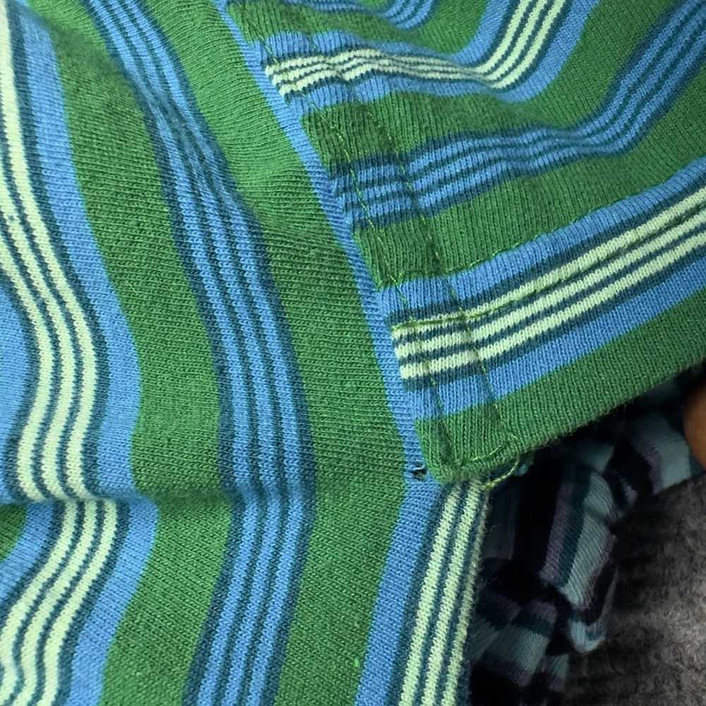 FP Beach Blanche Pants Womens M Green Striped Wide Leg Palazzo Boho Festival - Picture 8 of 12